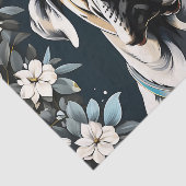 Tierhund Große Dane Floral Seidenpapier (Ausschnitt)