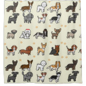 Tierhund Lover Puppy Fun Duschvorhang (Vorderseite)