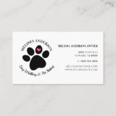 Tierhunde Katzen Herz Custom Business Card Visitenkarte (Rückseite)