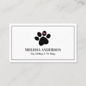 Tierhunde Katzen Herz Custom Business Card Visitenkarte (Vorderseite)