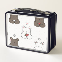 Tierillustration Metall Brotdose