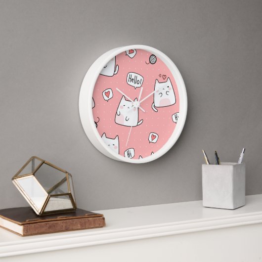 Tierillustration Uhr (Büro)