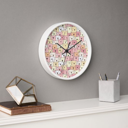 Tierillustration Uhr (Büro)