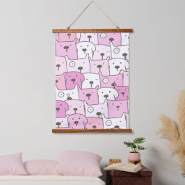 Tierillustration Wandteppich Mit Holzrahmen