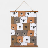 Tierillustration Wandteppich Mit Holzrahmen (Vorderseite)