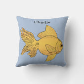 Tierillustrations-individueller Name scherzt Kissen (Rückseite)