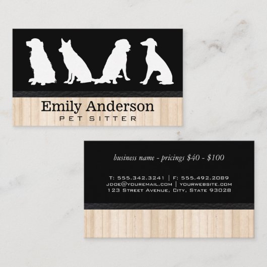 Tierindustrie Visitenkarte (Vorne/Hinten)