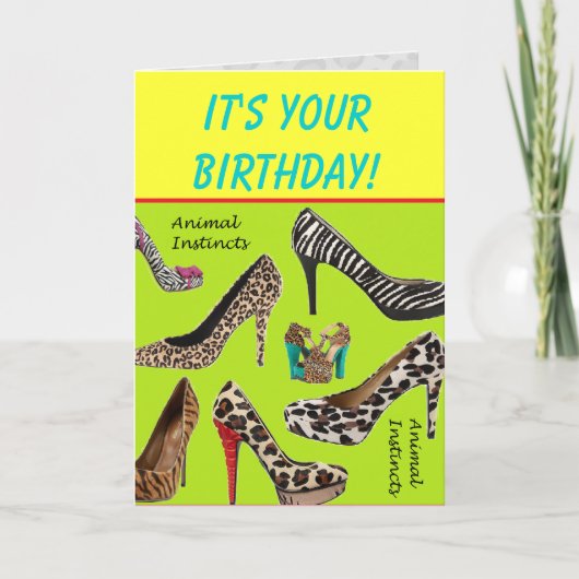 Tierinstinkte - Happy Birthday Karte (Vorderseite)