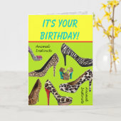 Tierinstinkte - Happy Birthday Karte (Gelbe Blume)