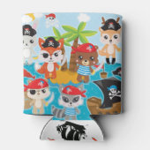 Tierische Crew Party Pirate kann kühlen Dosenkühler (Rückseite)