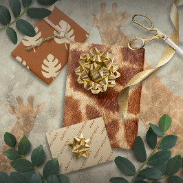 Tierische Druckgiraffe zum Wrapping von Papier - F