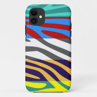 Tierische Druckhaut Zebra Retro Farbiges Muster 3