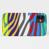Tierische Druckhaut Zebra Retro Farbiges Muster 3 Case-Mate iPhone Hülle (Rückseite (Horizontal))