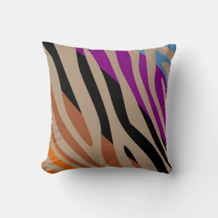 Tierische Druckhaut Zebra Retro Muster Kissen