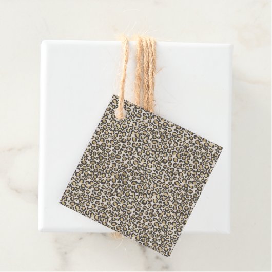 Tierische Druckleopard Chic Neutrals Fun Geschenkanhänger (Beispiel)