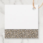 Tierische Druckleopard Chic Neutrals Fun Geschenkanhänger (Rückseite)