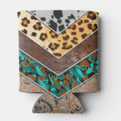 Tierische Druckversion Mix Mit Monogramm Dosenkühler (Rückseite)