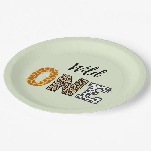 Tierische Form Kalligraphie Wild ein Papierplatte Pappteller (Schrägansicht)