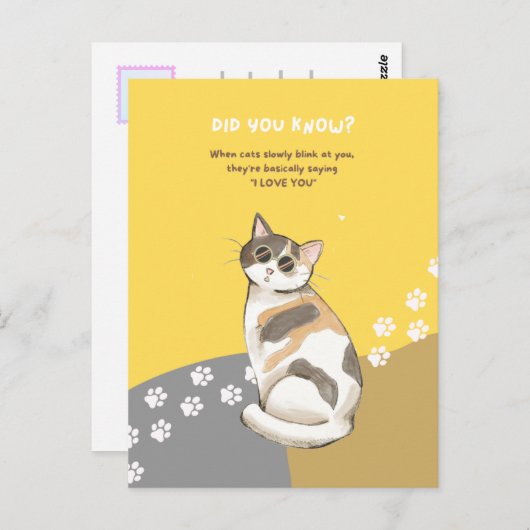 Tierische Fun-Fakten Postkarten (Vorne/Hinten)