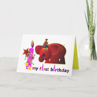 Tierische Geburtstagskarten: Erster Geburtstag Karte