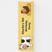 Tierische Illustrationen, Banner für Textkinder (Vertikal)