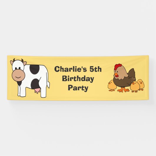 Tierische Illustrationen, Banner für Textkinder (Horizontal)