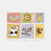 Tierische Illustrationen individuelle Name Fleece  (Vorderseite (Horizontal))