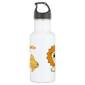 Tierische Illustrationen individuelle Name Wasserf Trinkflasche (Rückseite)