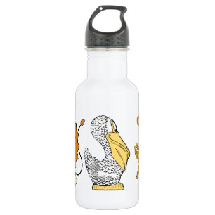 Tierische Illustrationen individuelle Name Wasserf Trinkflasche