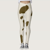 Tierische Imitate Braune Kuhhaut Leggings (Vorderseite)