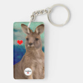 Tierische Liebe - Liebe Kangaroo Schlüsselanhänger (Rückseite)