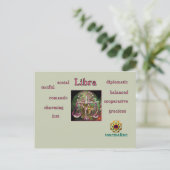 Tierische Merkmale der Libra Postkarte (Stehend Vorderseite)