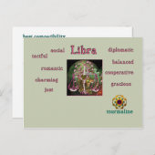 Tierische Merkmale der Libra Postkarte (Vorne/Hinten)