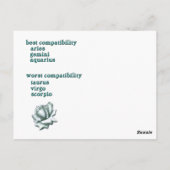 Tierische Merkmale der Libra Postkarte (Rückseite)