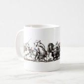 Tierische Niedliche Kunst Einhorn Elefant Löwe Zoo Kaffeetasse (Vorderseite Links)
