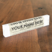 Tierische Niedliche Kunst Einhorn Elefant Löwe Zoo Namensplakette (Seite)