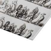 Tierische Niedliche Kunst Einhorn Elefant Löwe Zoo Schneidebrett (Ecke)