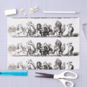 Tierische Niedliche Kunst Einhorn Elefant Löwe Zoo Seidenpapier (Handwerk)