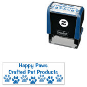 Tierische Paw-Drucke mit Text-Selbstfarbige Briefm Permastempel (Beispiel)