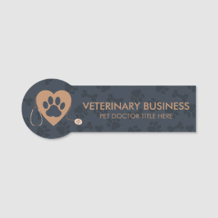 Tierische Paws Heart Stethescope Pavy Namensschild