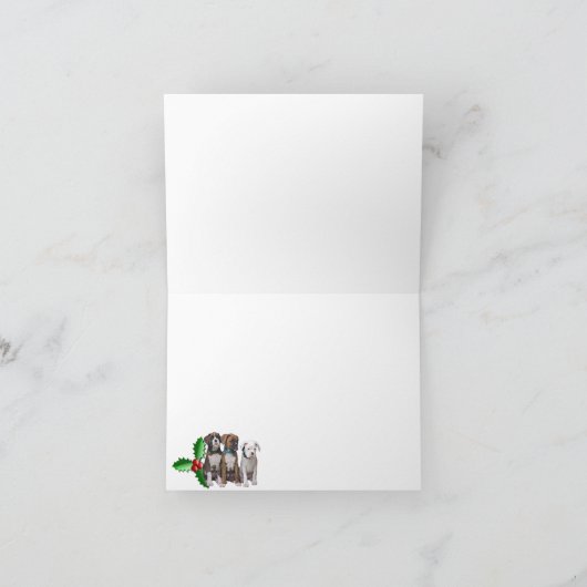 Tierische Weihnachtskarten, Hund Dankeskarte (Innenseite)