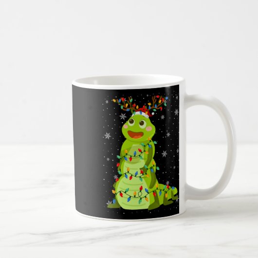 Tierische Weihnachtsmannmütze Ugly Christmas Tree Kaffeetasse (Rechts)