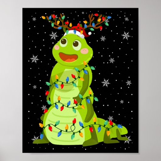 Tierische Weihnachtsmannmütze Ugly Christmas Tree  Poster (Vorne)