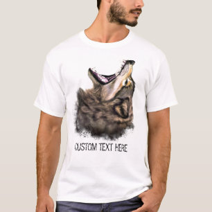 Tierische Zeichnend Sammlung Big Wolf - Fügen Sie T-Shirt