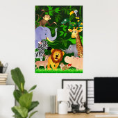 tierischer Cartoon Poster (Heimbüro)