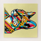 Tierischer Pop Art 600 Stück Puzzle (Horizontal)
