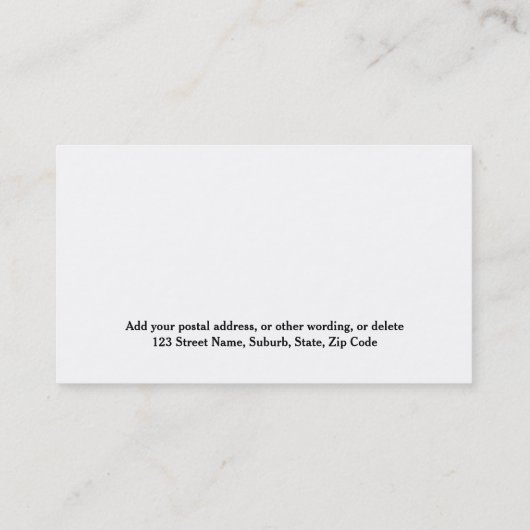 Tierischer psychischer visitenkarte (Rückseite)