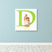 Tierisches ABC D ist für den Ausdruck "dik dik can Leinwanddruck (Insitu (Holzboden))