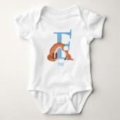Tierisches ABC F für Fuchs-Baby-Bodysuit Baby Strampler (Vorderseite)