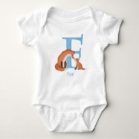 Tierisches ABC F für Fuchs-Baby-Bodysuit